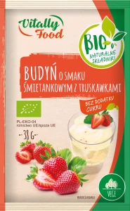 BIO Budyń  Śmietankowy z Truskawkami 38 g