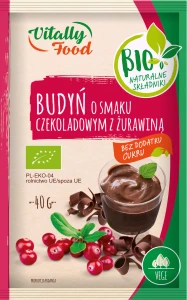 BIO Budyń Czekoladowy z Żurawiną 40 g