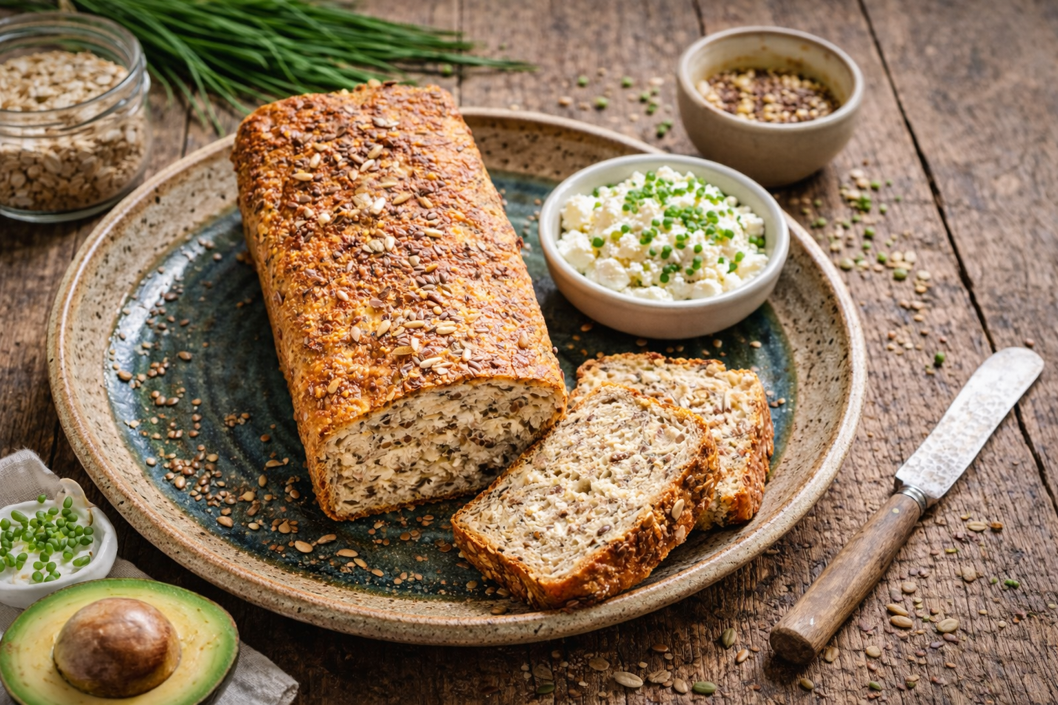 Chleb białkowo-błonnikowy na redukcję – prosty przepis z twarogu, jajek i otrębów